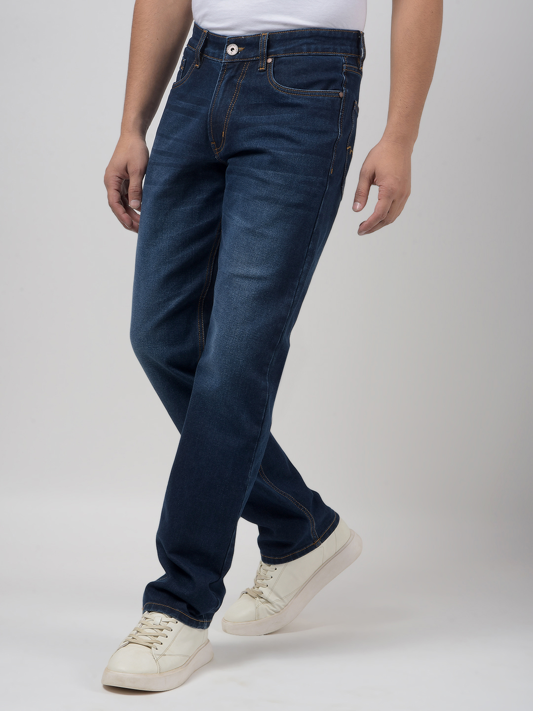 Numero Uno Men Solid Blue Jeans